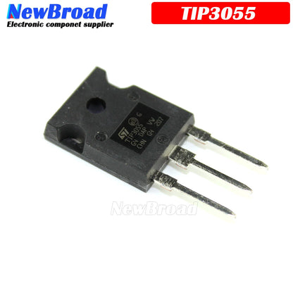Lote 5 Pcs Transistor NPN BJT TIP3055 TO-247 100V 15A
