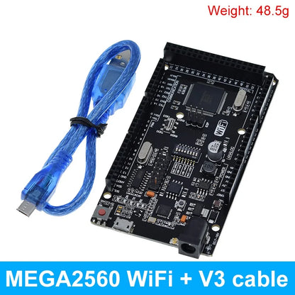 Placa Desarrollo TZT Mega2560 (ATMEGA16U2 / Pro Mini / WiFi R3 ATmega2560 CH340G) compatible Arduino Mega R3 / ESP8266