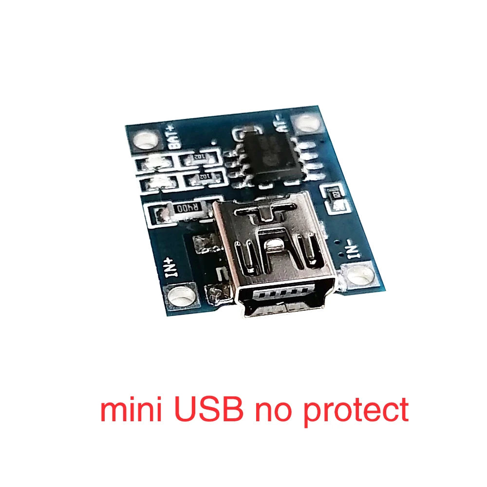 5 PCS Type-c/Micro/Mini USB 5V 1A 18650 TP4056 Lithium Battery Charger Module Charging Board With Protection Dual 1A Li-ion