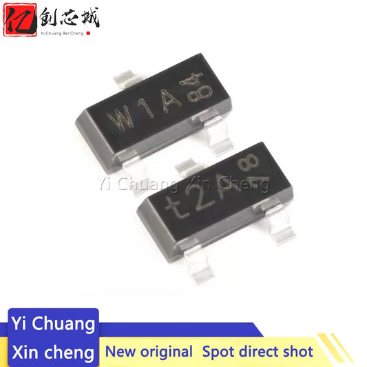 Transistor Switching SMD SOT-23 NPN(W1A)/PNP(T2A) PMBT3904/PMBT3906 - Lote 50 Piezas