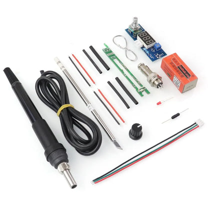 Electric Unit Digital Soldering Iron Station Temperature Controller Kits for HAKKO T12 Handle DIY kits LED vibration switch