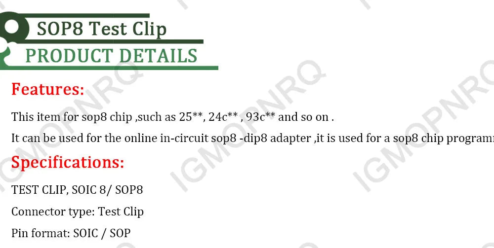 Kit Programador USB CH341A 24/25 Series EEPROM Flash BIOS + Clip Test SOIC8/SOP8 (Variante CH)