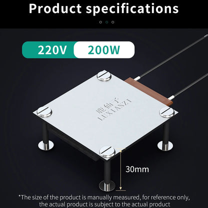 LUXIANZI Aluminum Led Remover BGA Desoldering Station PTC Fever Plate Preheating LCD Strip Chip Repair Thermostat Heating Plate