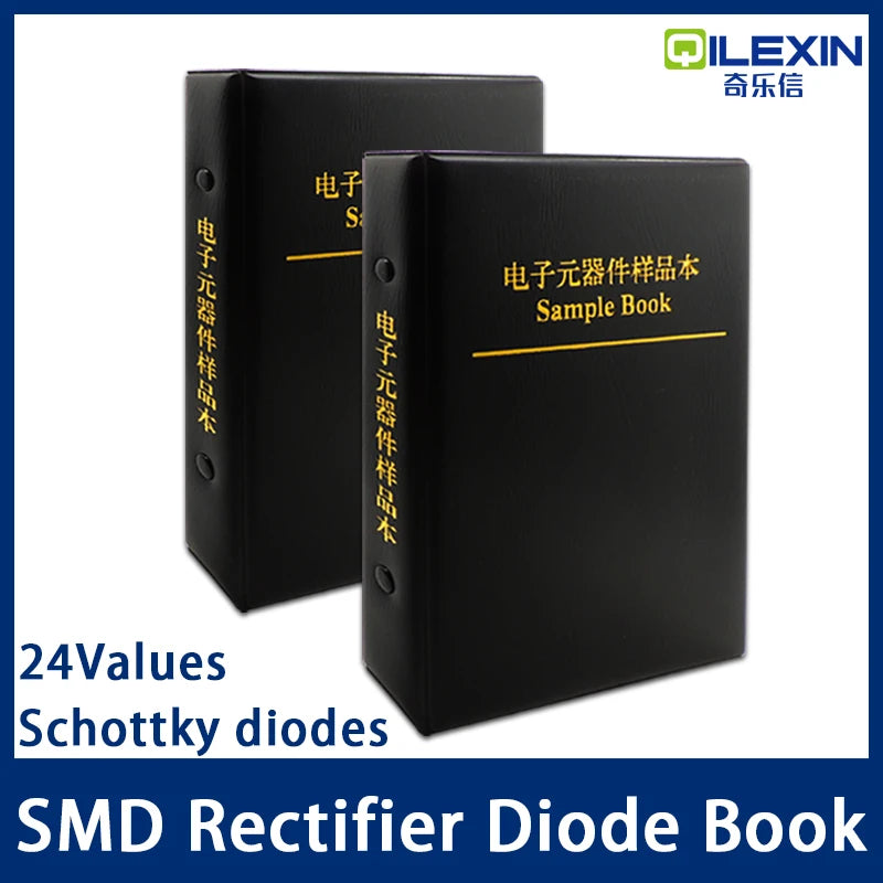 Libro Muestrario Diodos Rectificadores/Schottky SMD SMA (24 Valores: M1-M7, SS12-SS210)