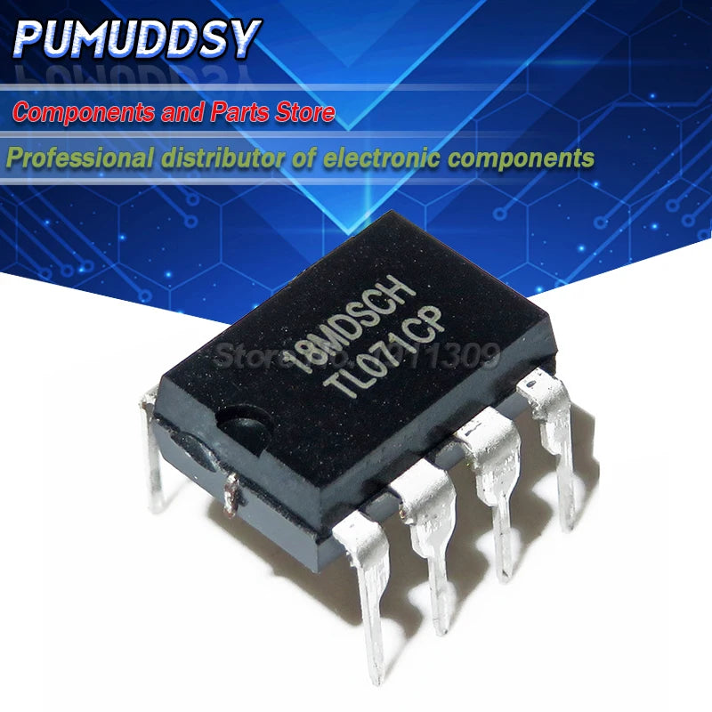 Lote 10 Pcs Amplificador Operacional JFET Bajo Ruido TL071CN / TL071CP DIP-8 Original