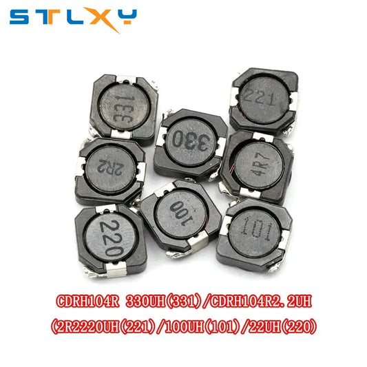 Inductor Potencia Blindado Bobinado CDRH104R 10x10x4mm - Varios Valores (10uH a 330uH) - Lote 5 Piezas