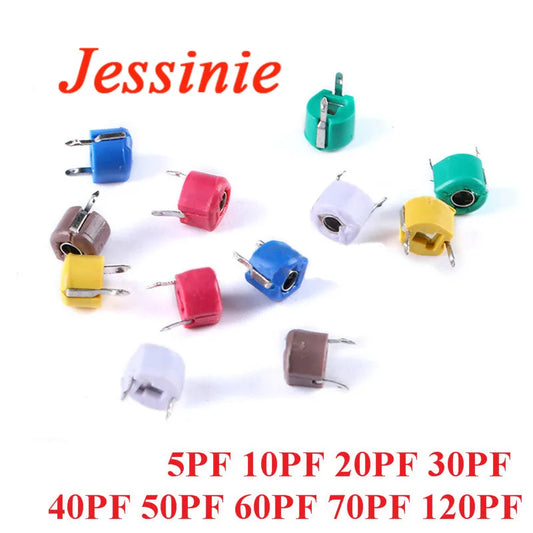 Capacitor Variable Trimmer Plástico 6mm (5pF-120pF) Ajustable - Pack 5 Unidades (Valores Surtidos)