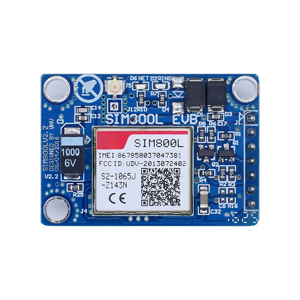 Módulo GSM/GPRS WAVGAT SIM800L V2.0 (5V, Quad-Band) con Antena y Cable