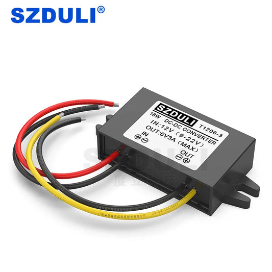 Convertidor Voltaje DC 12V a 6V 3A Regulador Buck Step-Down Baja Potencia