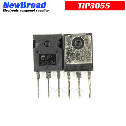 Lote 5 Pcs Transistor NPN BJT TIP3055 TO-247 100V 15A
