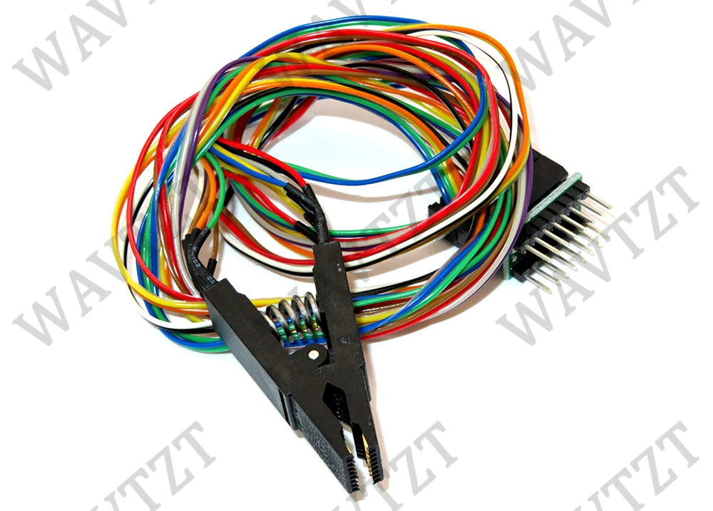 Kit Programador USB CH341A 24/25 Series EEPROM Flash BIOS + Clip Test SOIC8/SOP8 + Adaptador 1.8V + Adaptador SOIC8/SOP16
