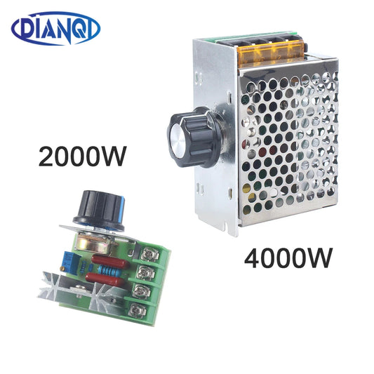 Regulador Voltaje AC 220V 2000W/4000W Tiristor Alta Potencia Dimmer Control Velocidad/Temperatura
