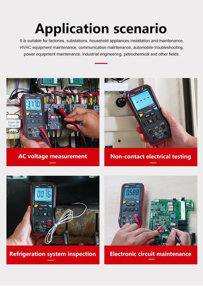 Multímetro Digital Inteligente UNI-T UT60S / UT60BT (Bluetooth) - True RMS, Tester Voltaje 1000V AC/DC, Amperímetro, Frecuencímetro