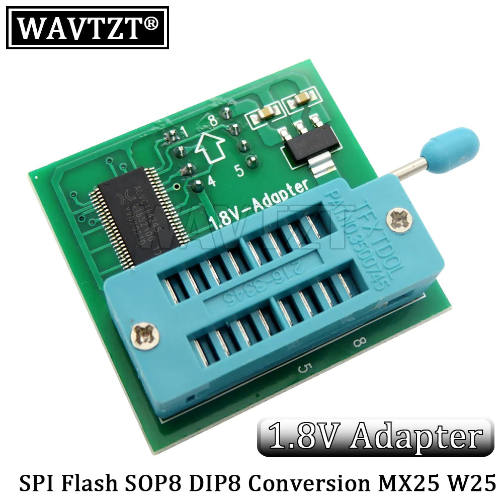 Kit Programador USB CH341A 24/25 Series EEPROM Flash BIOS + Clip Test SOIC8/SOP8 + Adaptador 1.8V + Adaptador SOIC8/SOP16