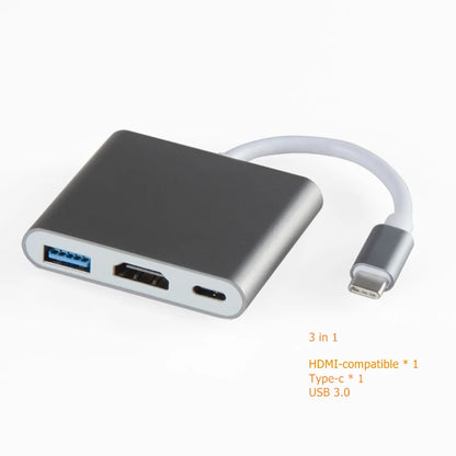 Hub USB-C Docking Station con HDMI 4K, VGA, USB 3.0 para MacBook/iPad/Samsung Dex