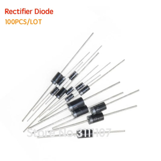 Diodo Rectificador THT Recuperación Rápida/Eficiente - Varios Tipos (FR104/107, HER104/107, RL207) - Lote 100 Piezas