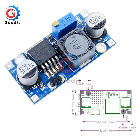 Módulo Convertidor Buck LM2596S DC-DC 3.2V-40V a 1.25V-35V 2A Ajustable Step-Down