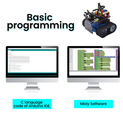 Kit Robot Tanque Inteligente Keyestudio Mini V3.0 (Actualizado) DIY STEM Programable compatible Arduino/Mixly