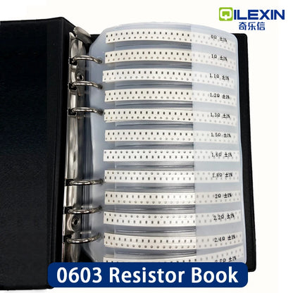 Libro Muestrario Resistencias SMD (0R-10M, 1%, 170/400 Valores, 0201-1206) DIY FR-07