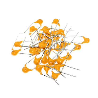 Capacitor Cerámico Multicapa (10pF-1uF, 50V, P=5.08mm) - Pack 100 Unidades (Valores Surtidos)