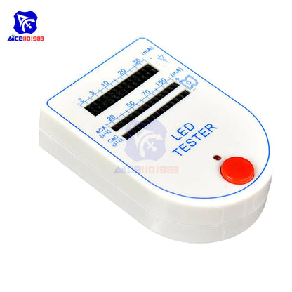 Tester Caja Prueba LED Mini 2-150mA para Diodo Emisor Luz Lámpara Bulbo Batería In-line