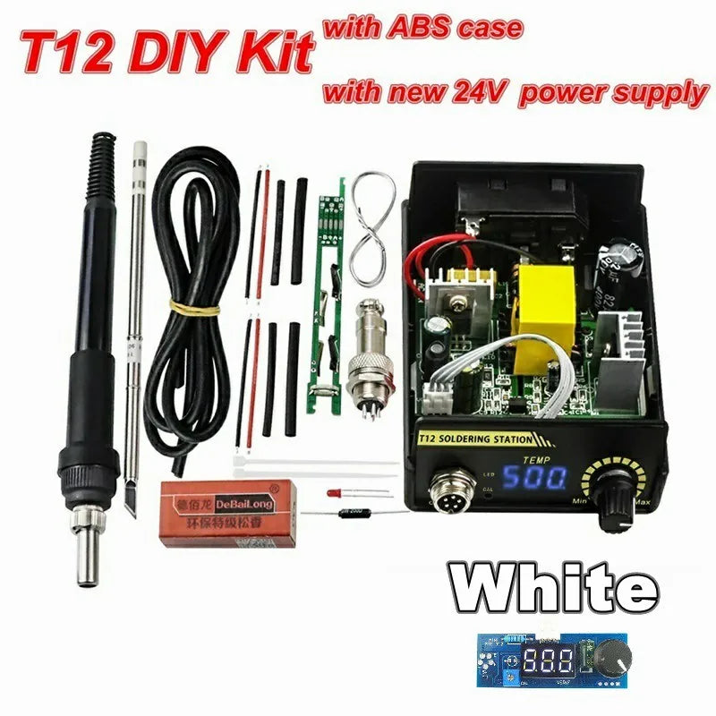 Electric Unit Digital Soldering Iron Station Temperature Controller Kits for HAKKO T12 Handle DIY kits LED vibration switch