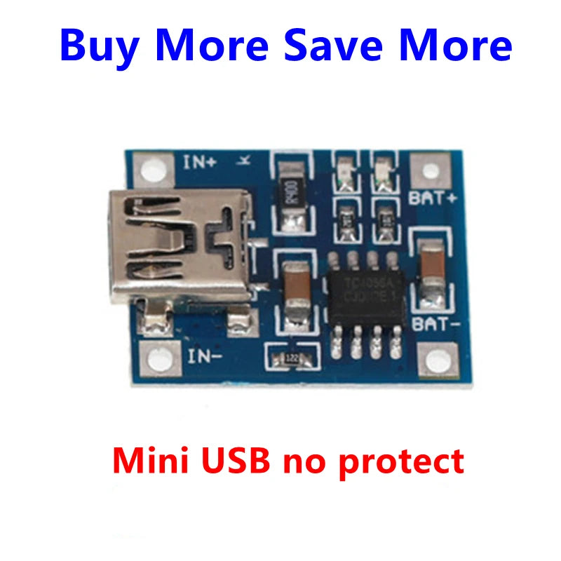 5 PCS Type-c/Micro/Mini USB 5V 1A 18650 TP4056 Lithium Battery Charger Module Charging Board With Protection Dual 1A Li-ion