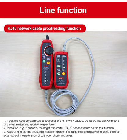 Kit Rastreador Cables LAN UNI-T UT683KIT - Tester Red RJ45/RJ11, Buscador Línea Telefónica, Herramienta Networking