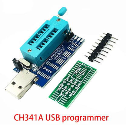 Kit Programador USB CH341A EEPROM/Flash/BIOS con Clip SOIC8, Adaptador 1.8V y ZIF Socket