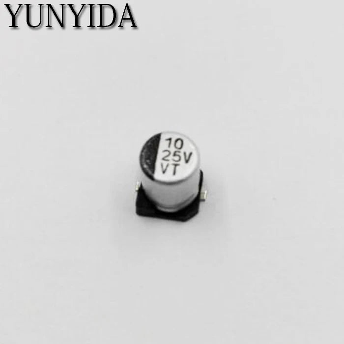 Capacitor Electrolítico Aluminio SMD (1uF-220uF, 10V-50V) - Pack 20 Unidades (Valores Surtidos)