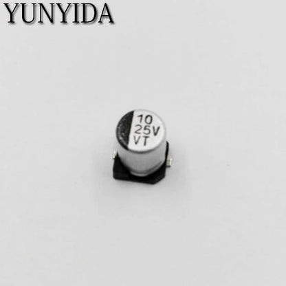 Capacitor Electrolítico Aluminio SMD (1uF-220uF, 10V-50V) - Pack 20 Unidades (Valores Surtidos)