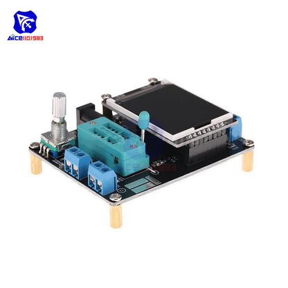 Tester Transistor DIYMORE GM328A (Ruso/Inglés) - Medidor Resistencia, Inductancia, Capacitancia, ESR (con Case)
