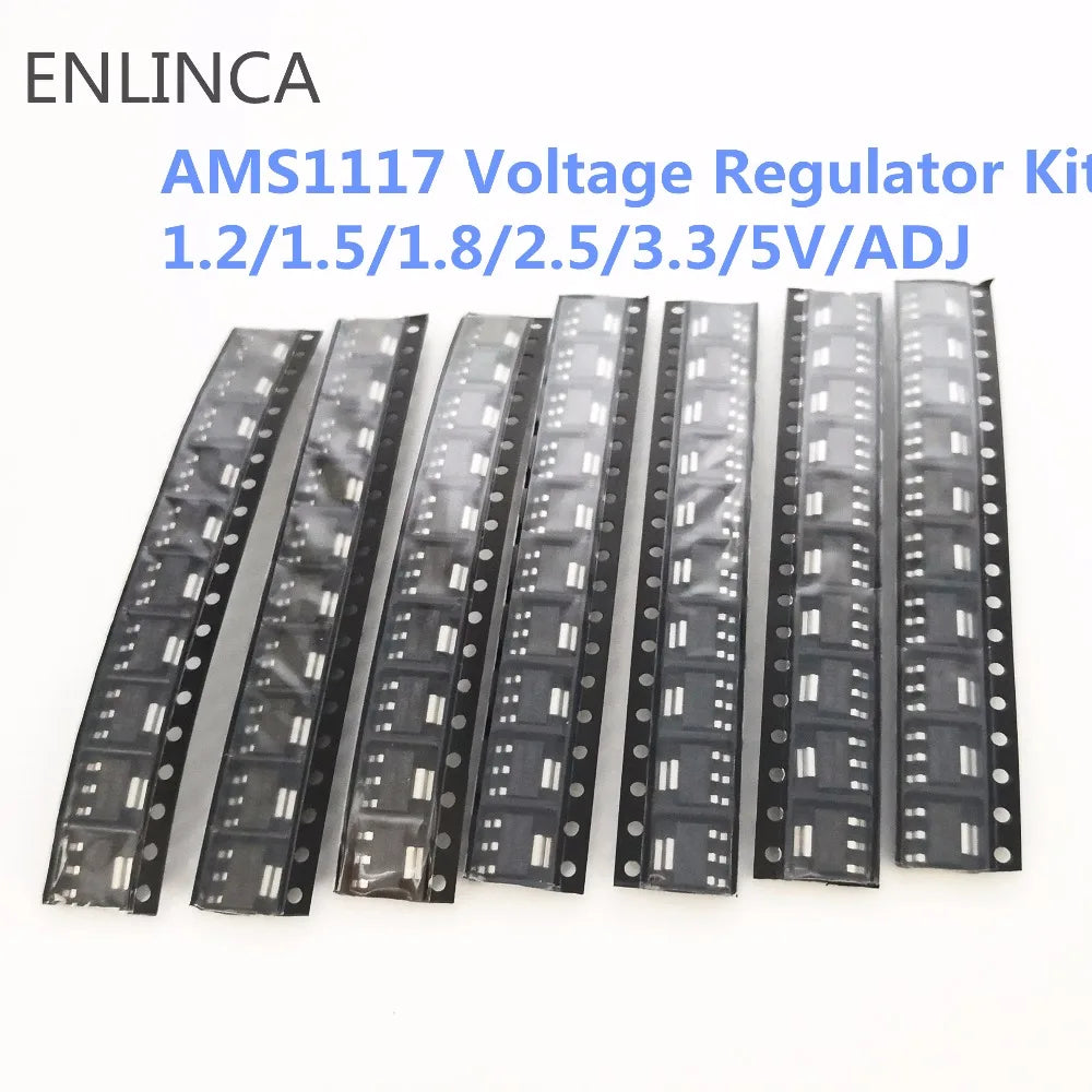 Kit Regulador Voltaje 70 Piezas (AMS1117 1.2V/1.5V/1.8V/2.5V/3.3V/5.0V/ADJ)
