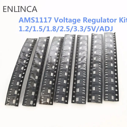 Kit Regulador Voltaje 70 Piezas (AMS1117 1.2V/1.5V/1.8V/2.5V/3.3V/5.0V/ADJ)