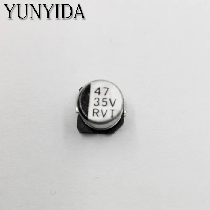 Capacitor Electrolítico Aluminio SMD (1uF-220uF, 10V-50V) - Pack 20 Unidades (Valores Surtidos)