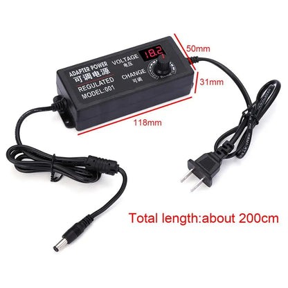 Fuente Alimentación AC a DC Ajustable (3V-24V, 3A/5A, 48W/60W/72W) Adaptador Universal 8 Pines DC