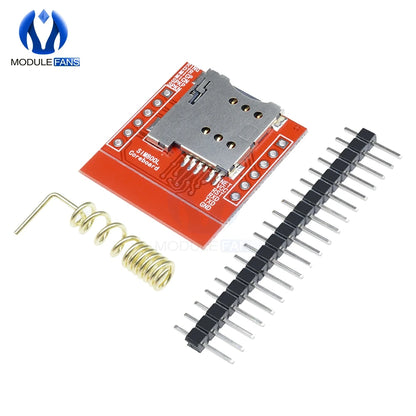 Módulo GSM/GPRS/GPS SIM800L Pequeño (MicroSIM, Quad-Band, 3.7V-4.2V, Serial TTL) Placa Core con Antena