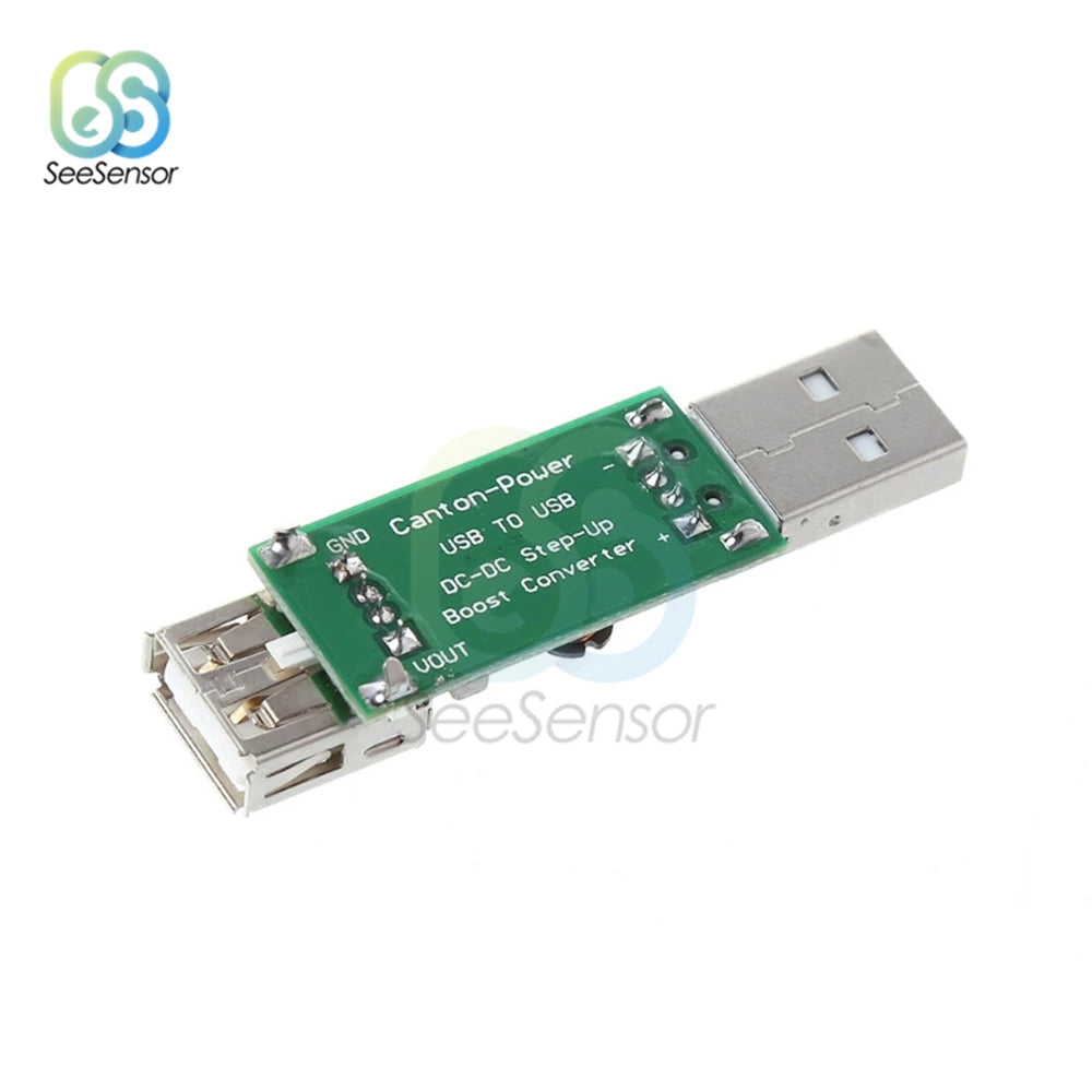 Módulo Convertidor Boost USB 5V a 6V-15V DC-DC Step-Up Voltaje Ajustable (Salida 6V/7V/8V/9V/12V)