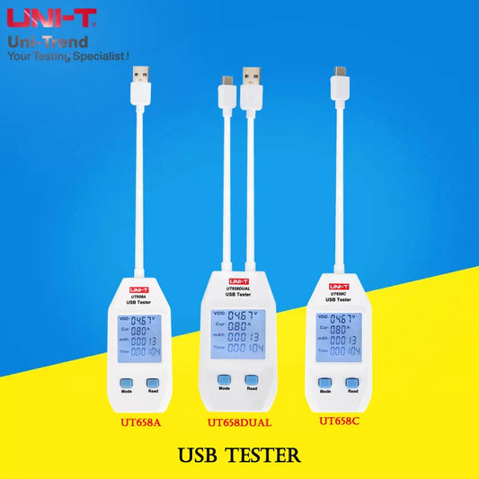 Tester USB UNI-T Serie UT658 (UT658B/UT658C/UT658LOAD/UT658DUAL)