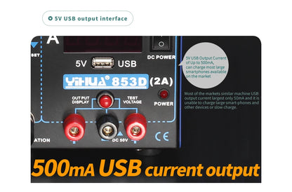 Estación de Soldadura Rework YIHUA 853D 3 en 1 (Cautín, Aire Caliente, Fuente DC 5V 2A USB) para BGA