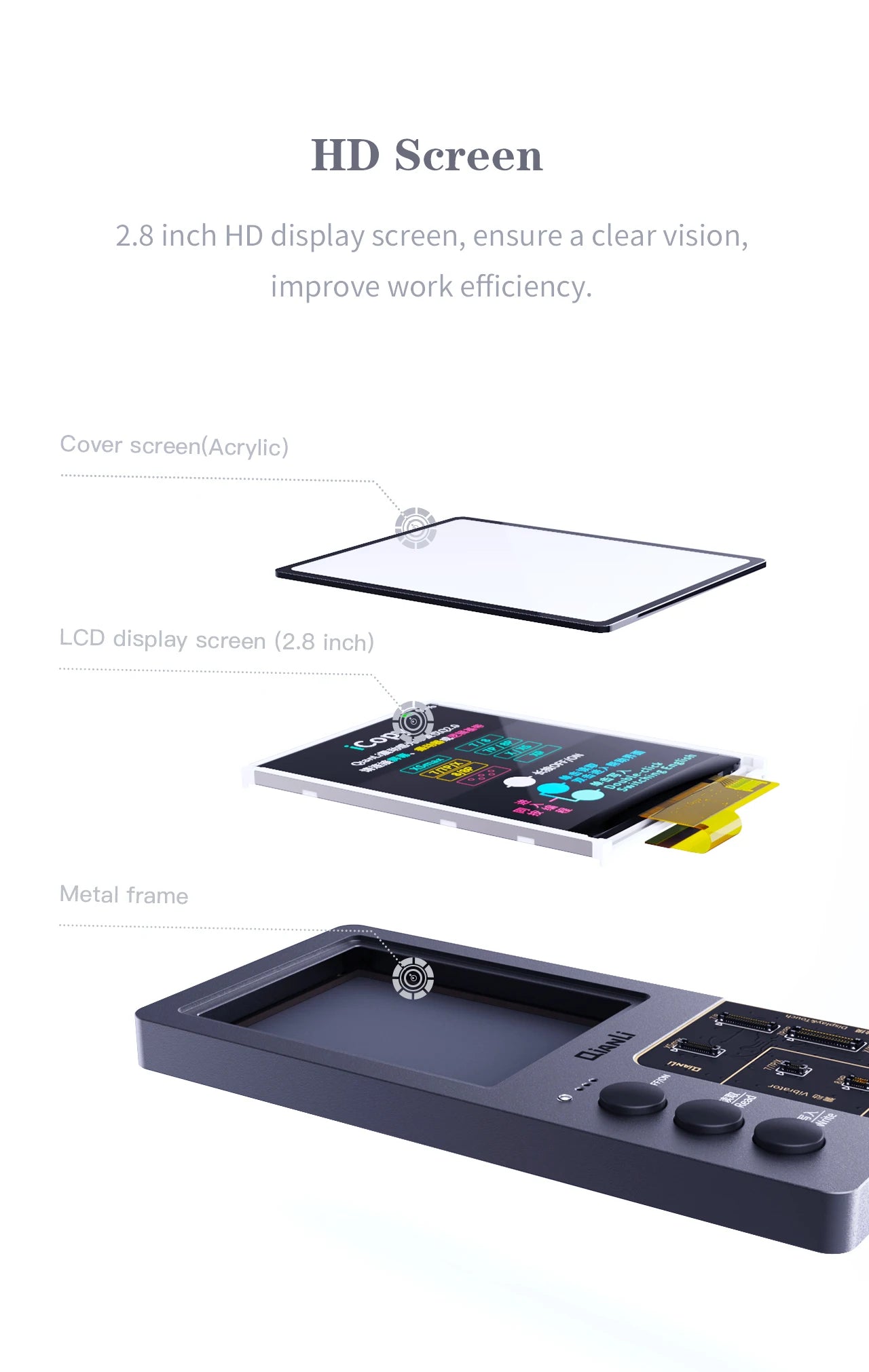 Qianli iCopy Plus LCD Screen Original Color Repair Programmer for Phone 11 Pro Max XR XSMAX XS 8P 8 7P 7 Vibration/Touch Repair