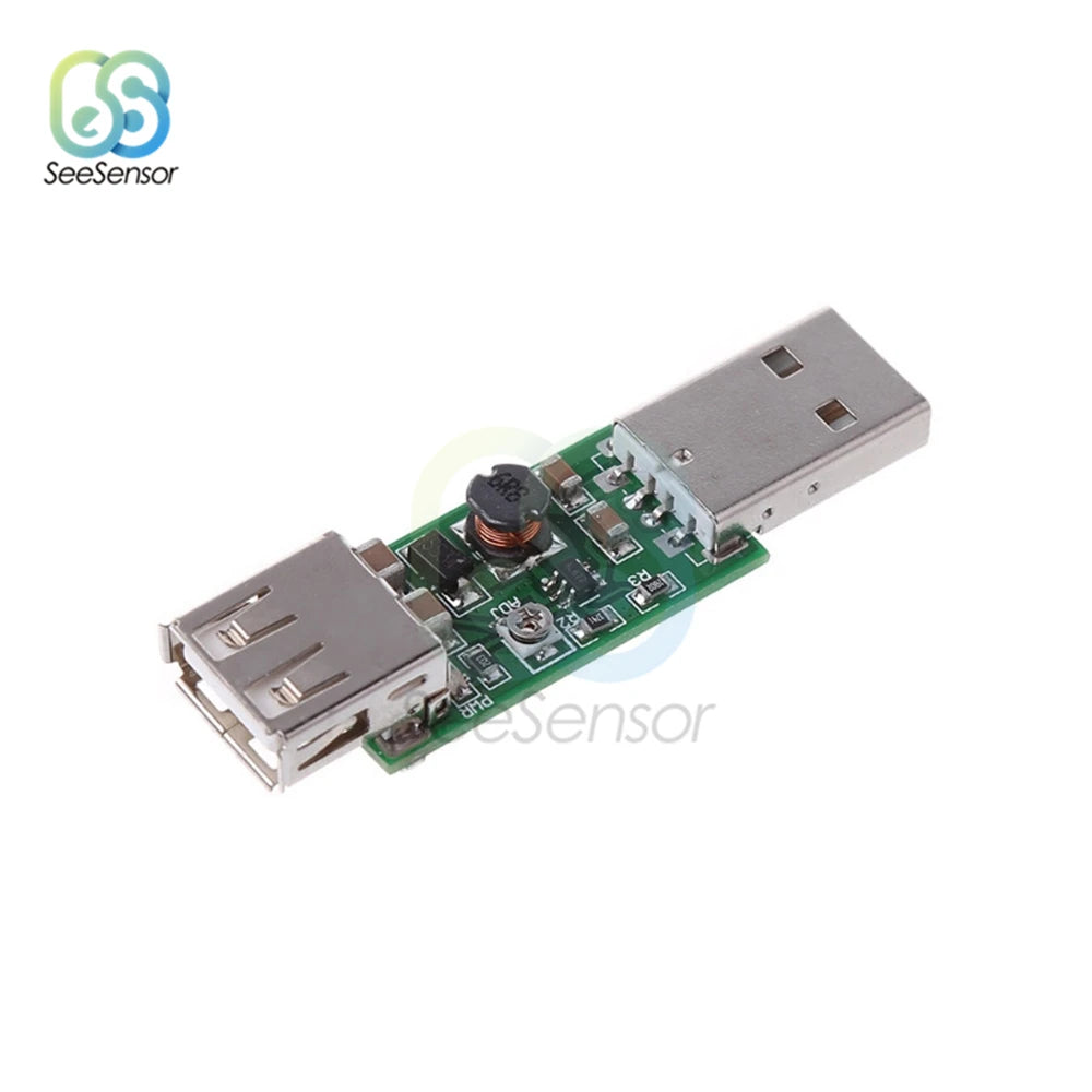 Módulo Convertidor Boost USB 5V a 6V-15V DC-DC Step-Up Voltaje Ajustable (Salida 6V/7V/8V/9V/12V)
