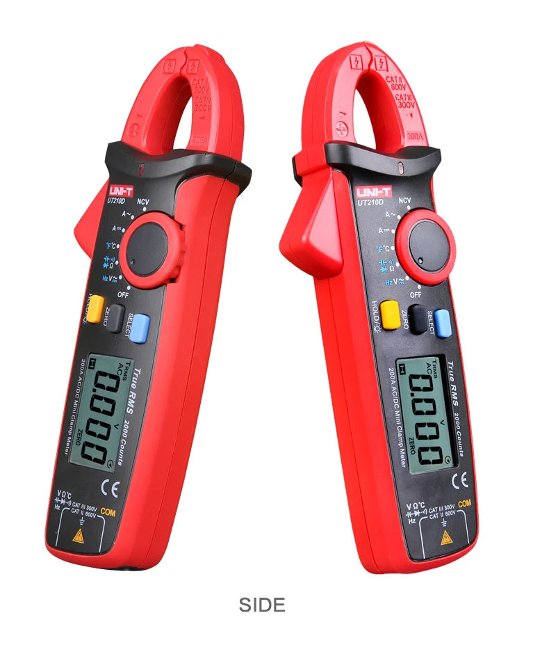 Pinza Amperimétrica Digital UNI-T UT210E/UT210D/UT210C - Mini Clamp Multímetro True RMS AC, Auto Rango
