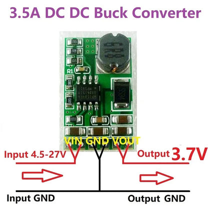Módulo Convertidor Buck DC-DC 3.5A 4.5V-27V a 3V-12V Step-Down Regulador Voltaje
