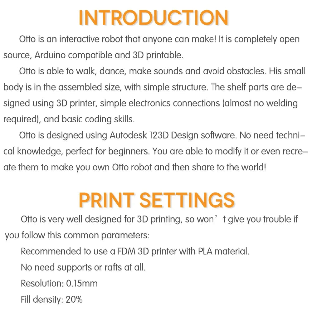 Kit Inicio Proyecto DIY Keyestudio para Robot OTTO Arduino (Sin Piezas Impresas 3D)