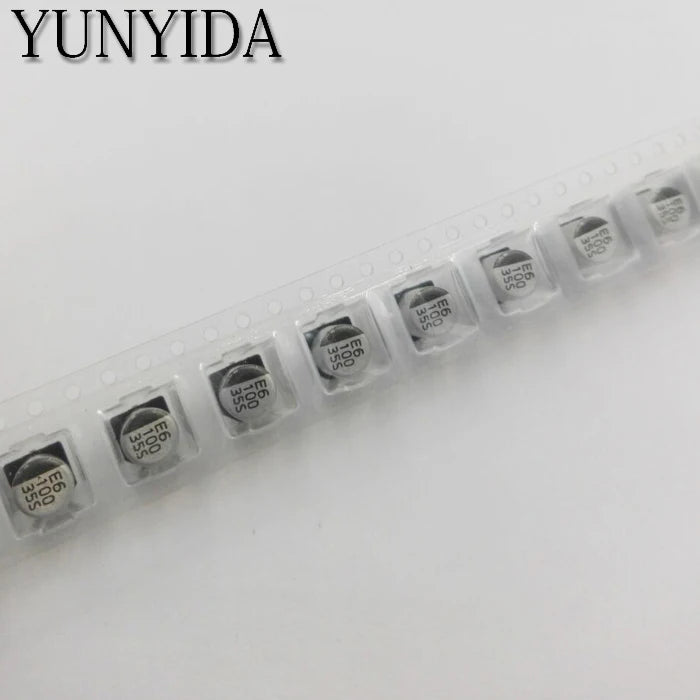 Capacitor Electrolítico Aluminio SMD (1uF-220uF, 10V-50V) - Pack 20 Unidades (Valores Surtidos)