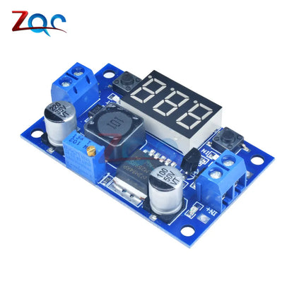 Módulo Regulador Voltaje Step-Down LM2596 DC-DC 4.0-40V a 1.25-37V Ajustable con Voltímetro LED