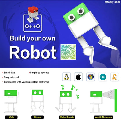 Kit Inicio Proyecto DIY Keyestudio para Robot OTTO Arduino (Sin Piezas Impresas 3D)
