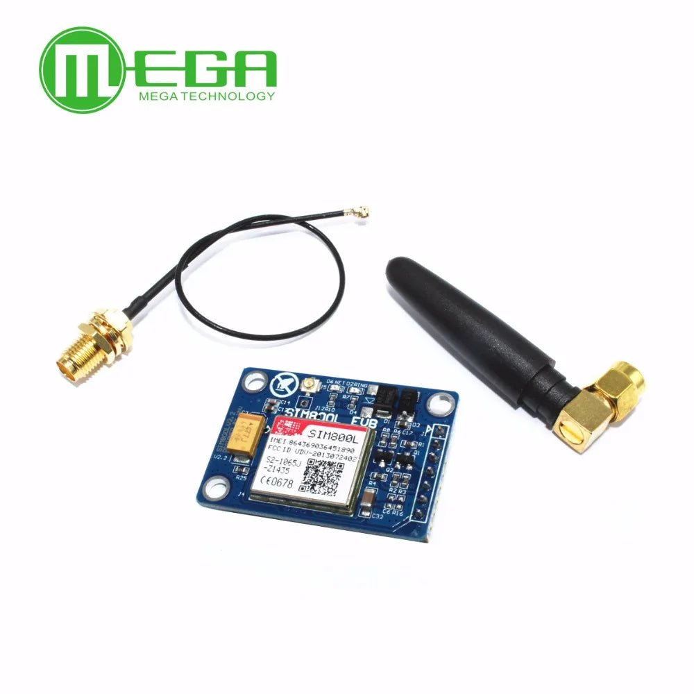 Módulo GSM/GPRS SIM800L V2.0 (5V, Quad-Band) con Antena y Cable