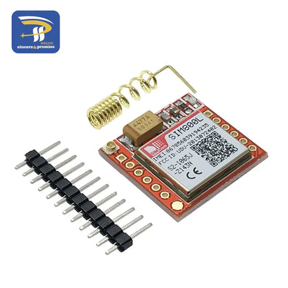 Kit Módulo GSM/GPRS SIM800L Pequeño (MicroSIM, Quad-Band, Serial TTL) Placa Core con Antena DIY